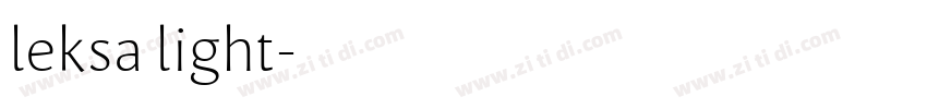 leksa light字体转换